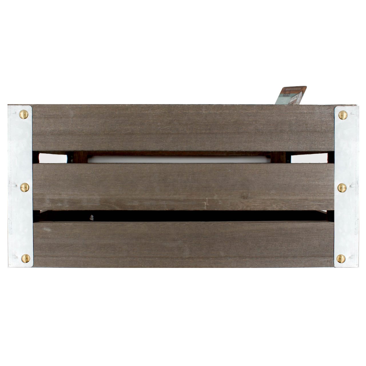 ArtSkills® 13" Rustic Wooden Crate with Metal Edges, 2ct.
